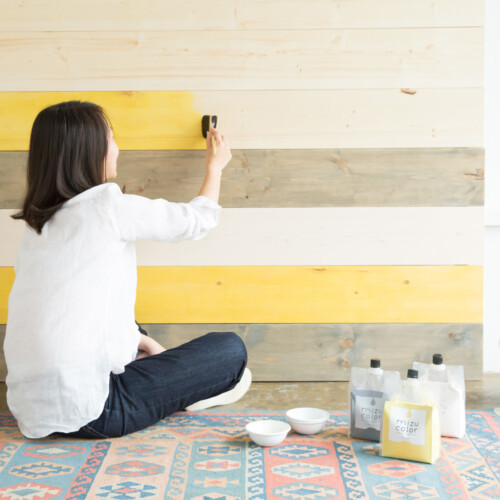 90%天然素材でできた、木の風合いを残せる水性塗料 | mizucolor