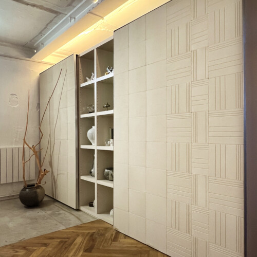 マルチ機能をもつ稚内産珪藻土を活用した、焼かずに固めたパネル